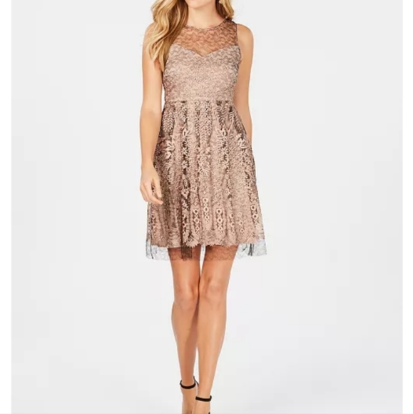 Taylor fit and flare pink dress - Picture 1 of 5